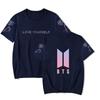 Bts Tryckt T-shirt Kortärmad Bomull Vardagskläder För Fans Mode