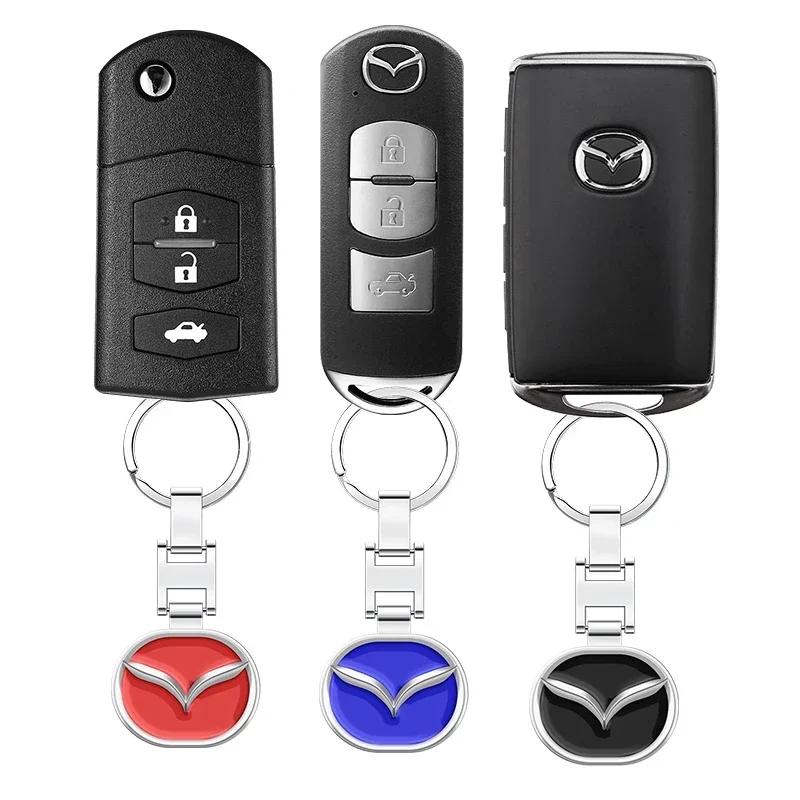 Metal Car Logo Key Chain Keyring Auto Interiors Accessories For Mazda 2 3 6 5 Atenza CX3 CX5 MX5 CX7 Axela CX30 CX90 CX60 CX50
