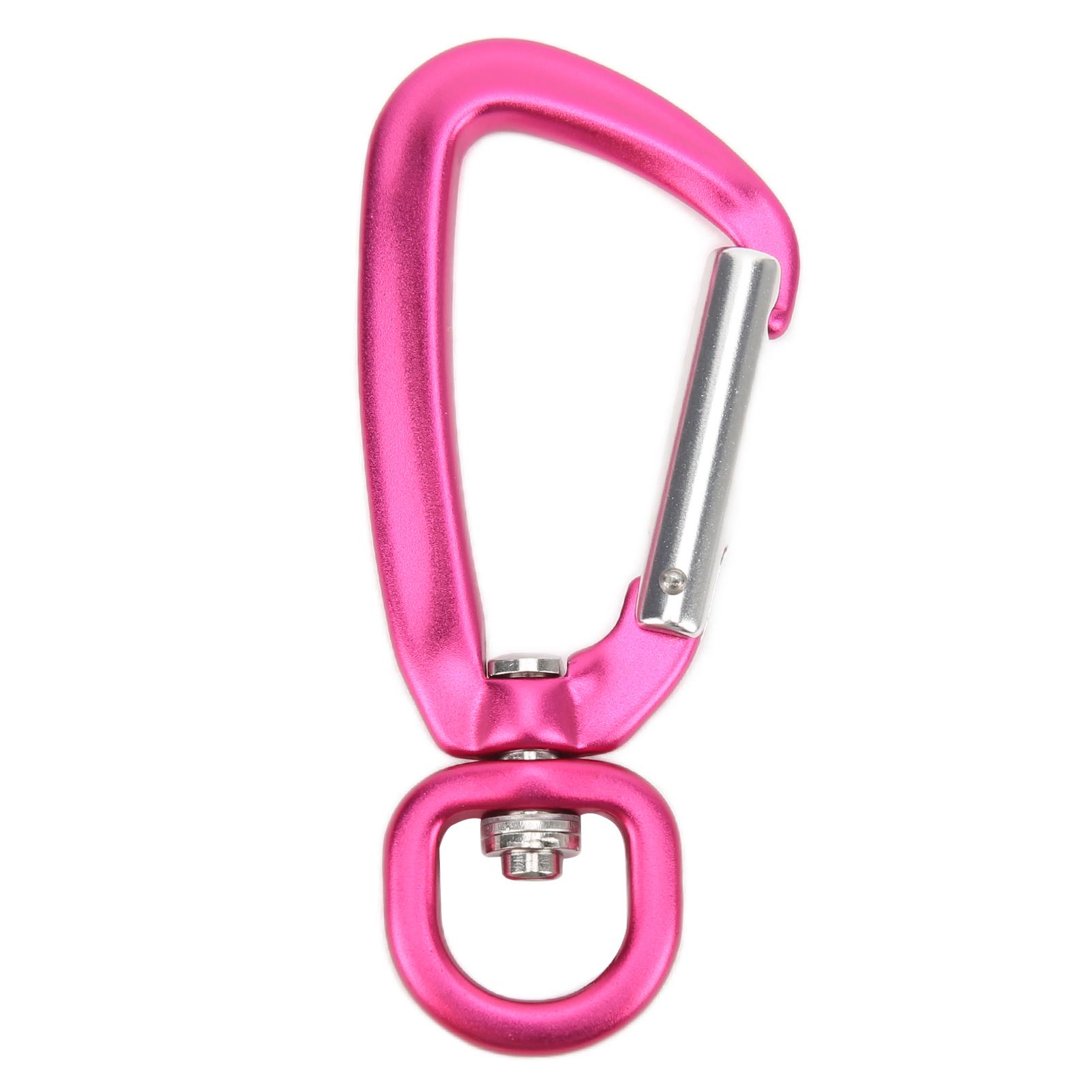 Snap Hook Aluminum Alloy Rotating Eye Snap Link for Pet Leash Hammocks Keychains Pink
