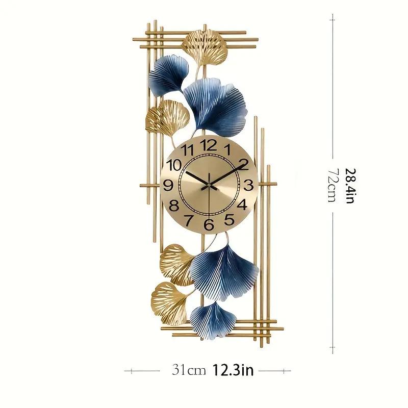 Contemporary Metal Wall Clock: Stylish Decor for Living Room or Bedroom