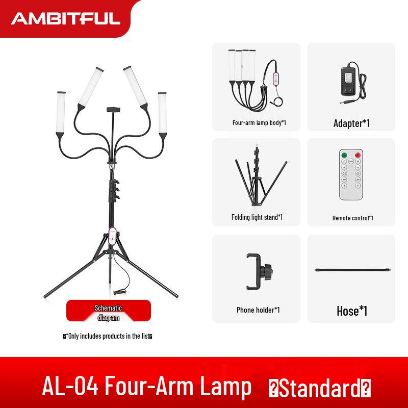 Ambitful Zhijie Four-Arm LED Fill Light for Streamers and Beauty Photography