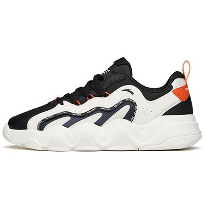Back Rise Comfortable Slip Resistant Slip Resistant Low Top Running Shoes Men's Black White 112148068-3