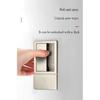 Minimalist Flat Lock Hidden Embedded Single Tongue Magnetic Door Lock Indoor Bedroom Room Hidden Key Black Door Handle