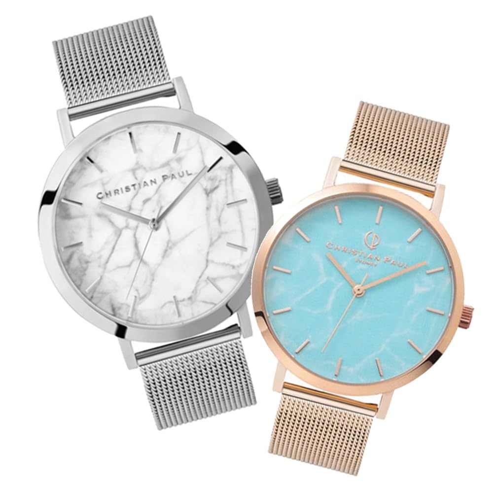 

Watch Pair Watch Storage Box Pair Watch Mesh White Aqua Blue [Christian Paul] Men s Women s M003SVM-ML11PGM []