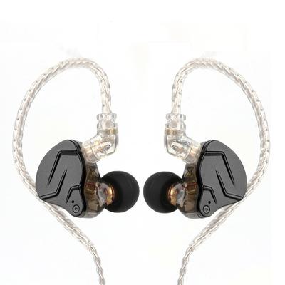 Fones de ouvido internos híbridos KZ ZSN ProX com um driver dinâmico e equipados com uma caixa de resina médica de armadura e conector de liga de zinco de 2 pinos e