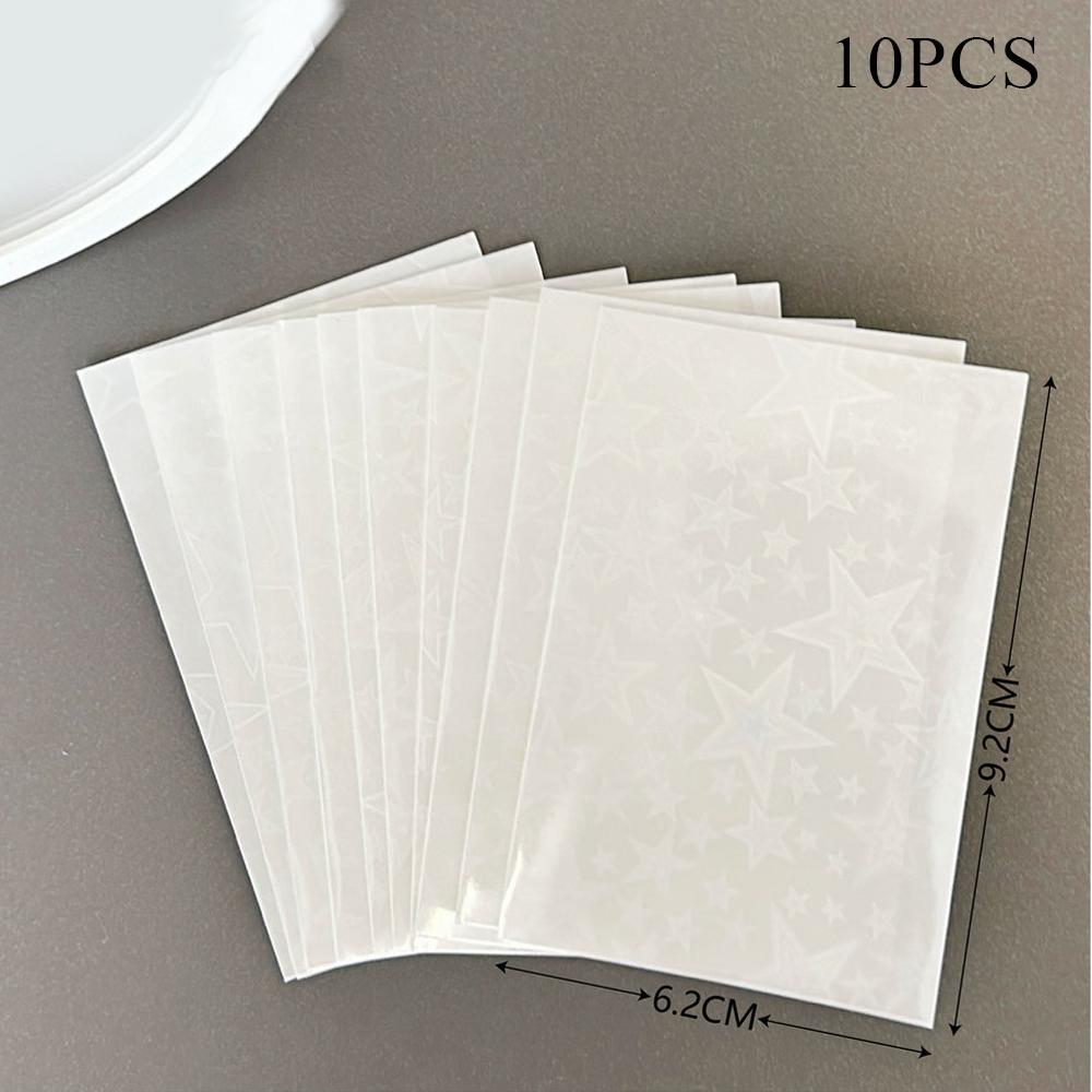 10 Pezzi/Confezione Custodie per Carte Ins Stelline Scintillanti Laser Toploader Custodie per Carte Fotocard Foto di Idol Custodia Protettiva