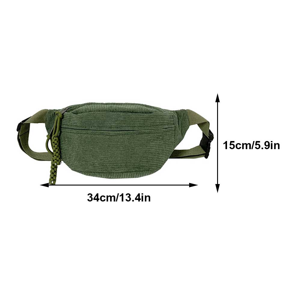 

Chest Bags Corduroy Banana Bag for Women s Sling Crossbody Waist Pack Vintage Running Shoulder Bags Casual Fanny Packs Belt Bags армия зеленый