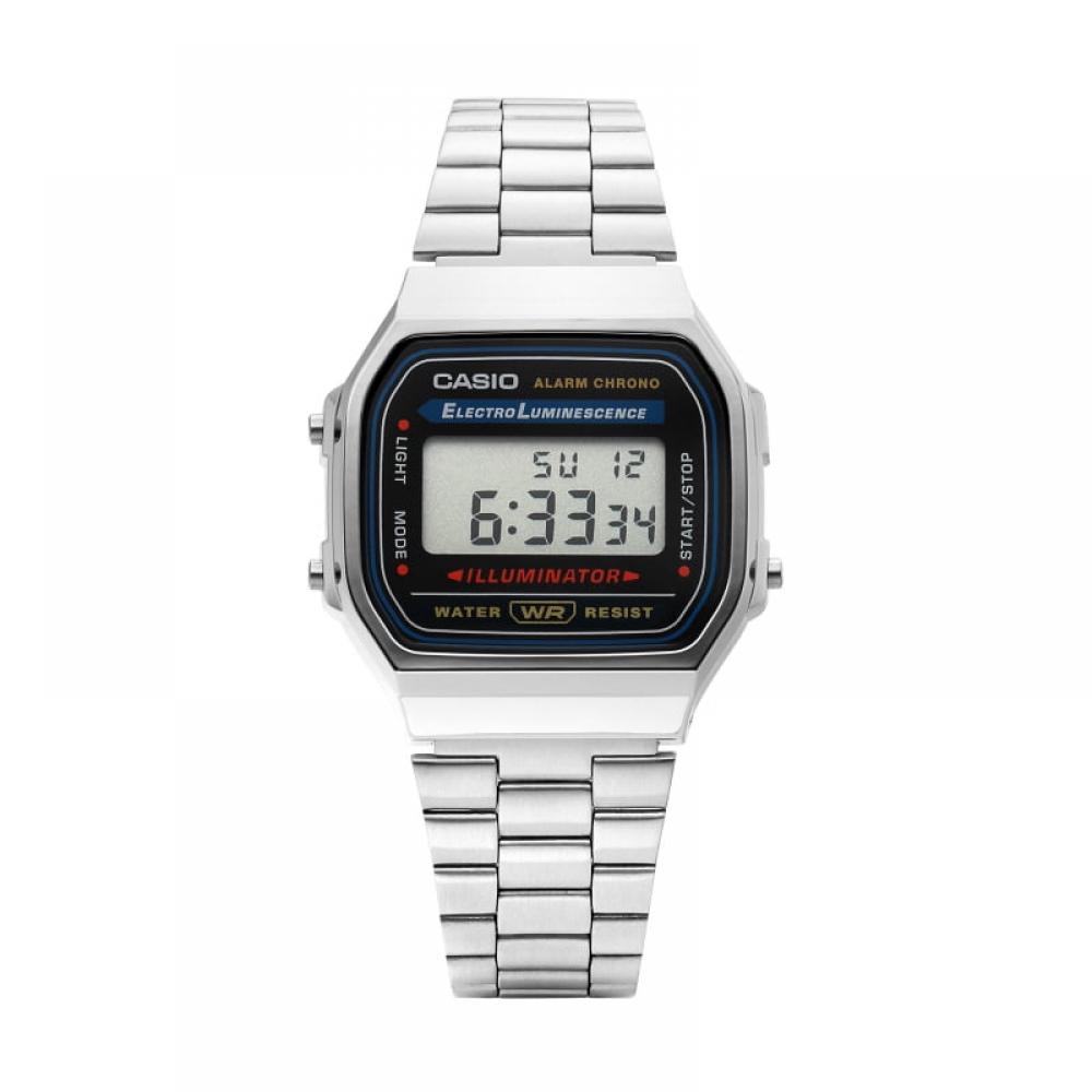 Casio A168wa 1wdf  A168wa 1w  Montre Métal Carrée Numérique Vintage Rétro Public