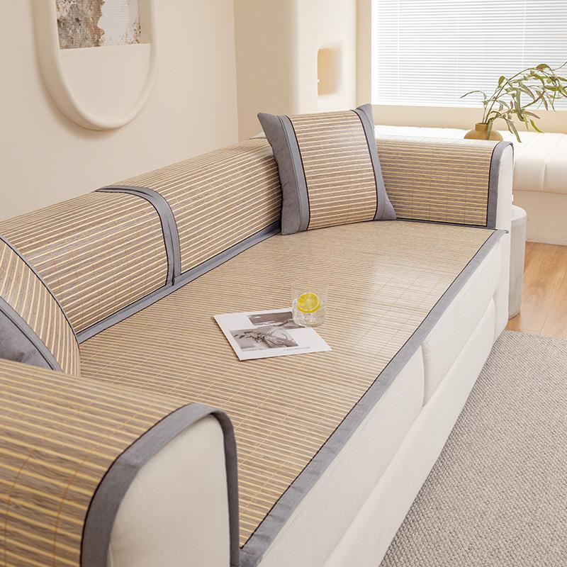 

Летний бамбуковый коврик, подушка для дивана, летний летний коврик, крутая ледяная подушка, нескользящий ледяной шелковый чехол для дивана, тканевый бамбуковый коврик 60*60cm