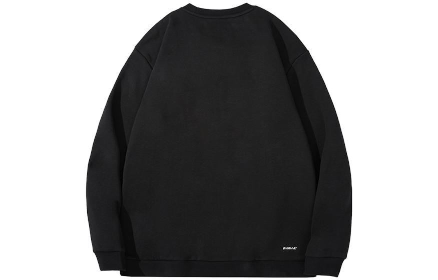 Li Ning Sweatshirts Unisex Black Crew Neck Moderate Regular AWDTD83-1