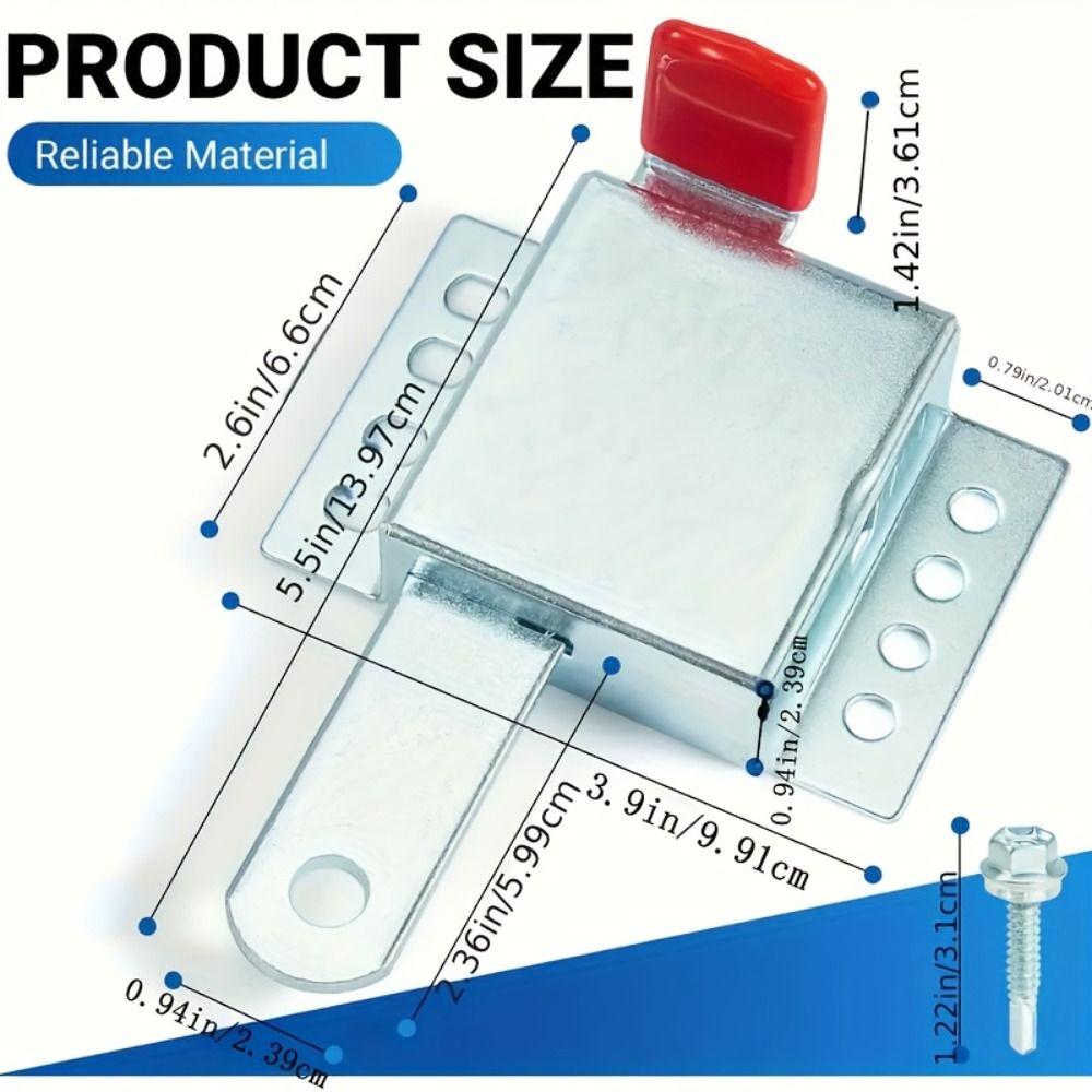 Galvanized Steel Garage Door Locks Rust Resistant Thicken Construction Anti-Theft Slide Lock Dual Side Installation Manual Open