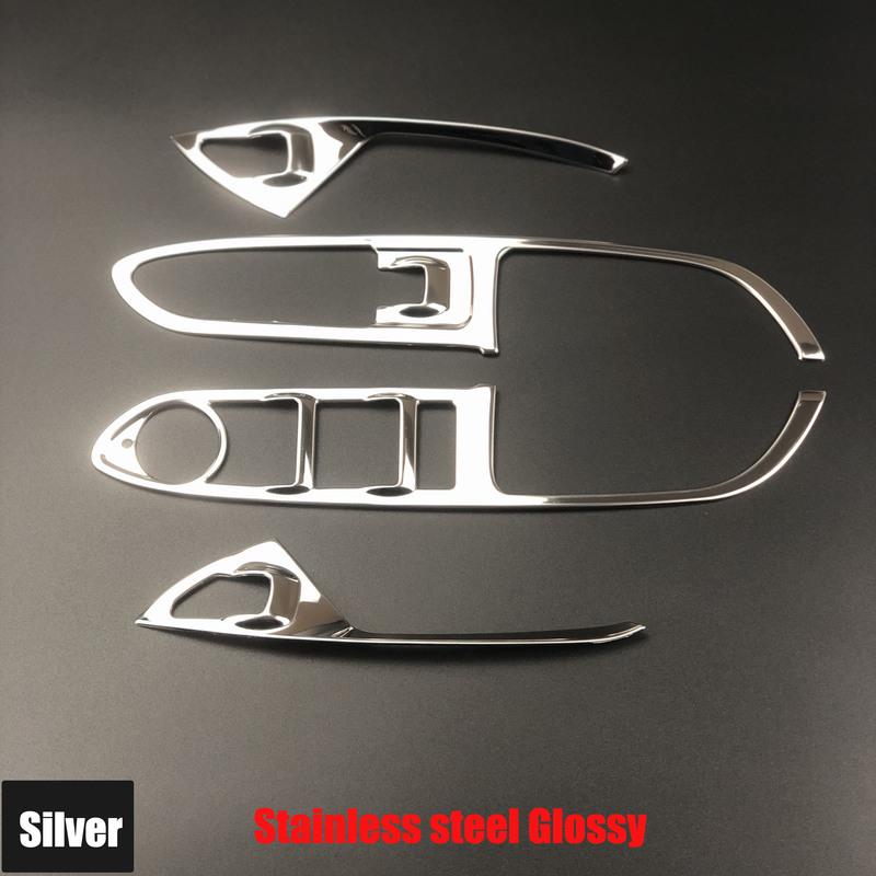 4pcs/set Stainless steel Car accessories Interior Door armrest handle panel decoration Sticker For Ford ESCAPE KUGA 2013-