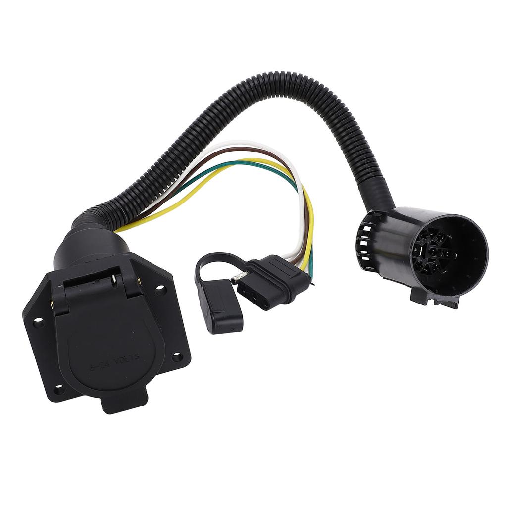 Trailer Wiring Adapter Connector Kit 4 Pin Flat to 7 Pin Waterproof Double Outputs Universal  For Commercial Vehicles