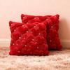 Roter Herz Kissenbezug Plüsch Liebesherz Überwurf Kissenbezug Romantischer Flauschiger 3D Herz Kissenbezug für Wohnzimmer Schlafzimmer Valentinstag Dekoration