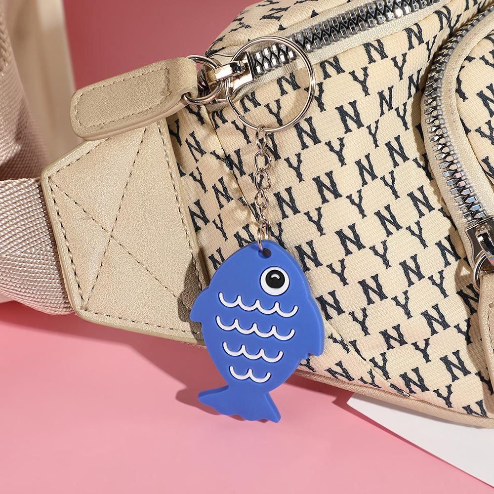 Cartoon Fish Keychain Pendant - Soft PVC Rubber, Underwater Creature Design for Party Favor