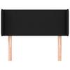 vidaXL Kopfteil mit Ohren Schwarz 83x16x78/88 cm Stoff