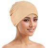 Muslim Turban Cap for Women Monochromatic Pullover Cap Hijab Hat Female Turban Fashion Accessories New