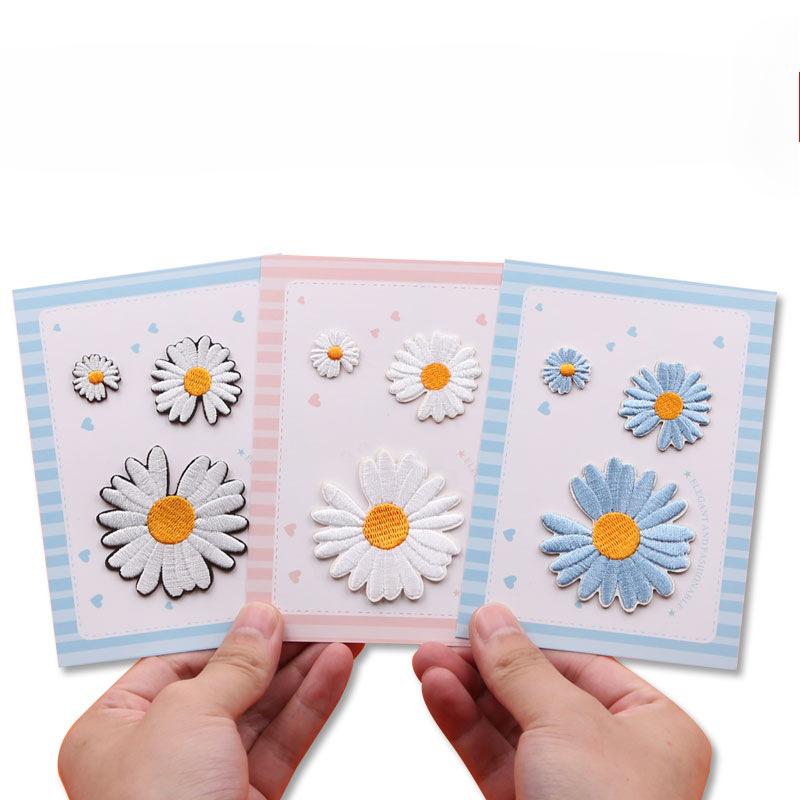 Sticker Mic Pânză Margaretă Autoadeziv Haine Pantaloni Rupt Patch Brodat Sticker Model Sticker Tricou Geantă Subvenție