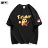 Singer Pikachu Creative Short Sleeved Tshirt Pok É Mon Peripheral Pok É Mon Pure Cotton Half Sleeved Mens and Womens