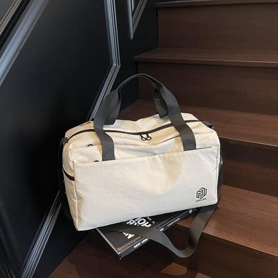 Bolsa de Viagem Simples e Casual, Bolsa de Armazenamento de Bagagem de Grande Capacidade, Bolsa Transversal Impermeável com Separação Seca e Molhada