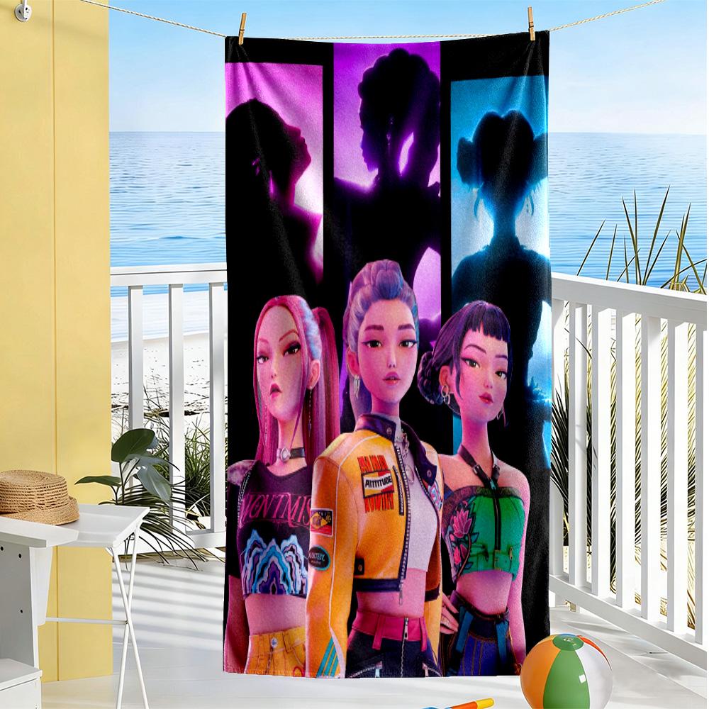 Colorful Fashion Friends Beach Towel Quick-Dry Soft Microfiber Comfortable Lightweight