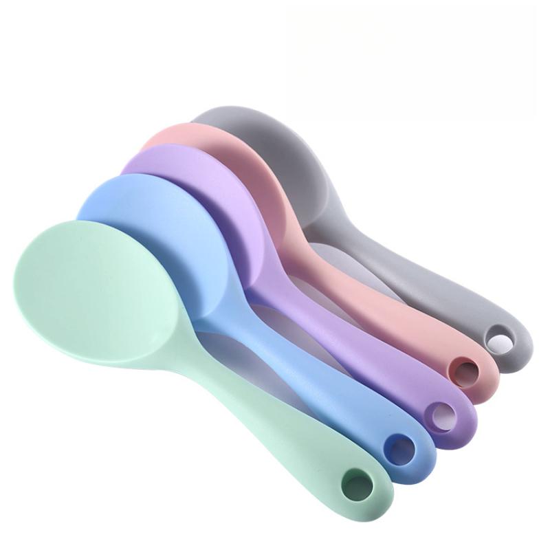 Kitchen Utensils Food Grade Heat Resistant Silicone Rice Spoon Heat Resistant Sushi Scoop Silicone Rice Paddle, 1pc