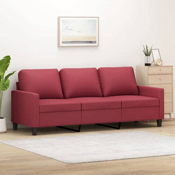 VidaXL 3-Seater Sofa, Living Room Sofa with Armrests and Back Cushions, Indoor Living Room Furniture, 359145