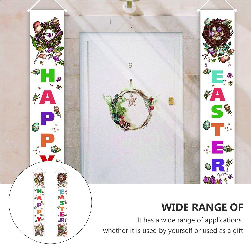 Oster-Couplets Veranda-Schilder Türflagge für die Festivaldekorationen Banner Vorderseite Oxford-Stoff Party