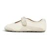 ZARA Comfortable Minimalist Color Block Splicing Material Flat Mary Jane Shoes Women shoes Light-Beige 15203510-38