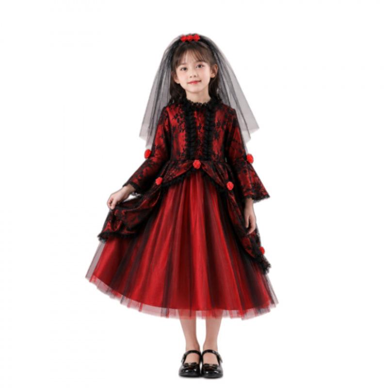 Helovīna kostīms tumšs vampīra princeses kleitas