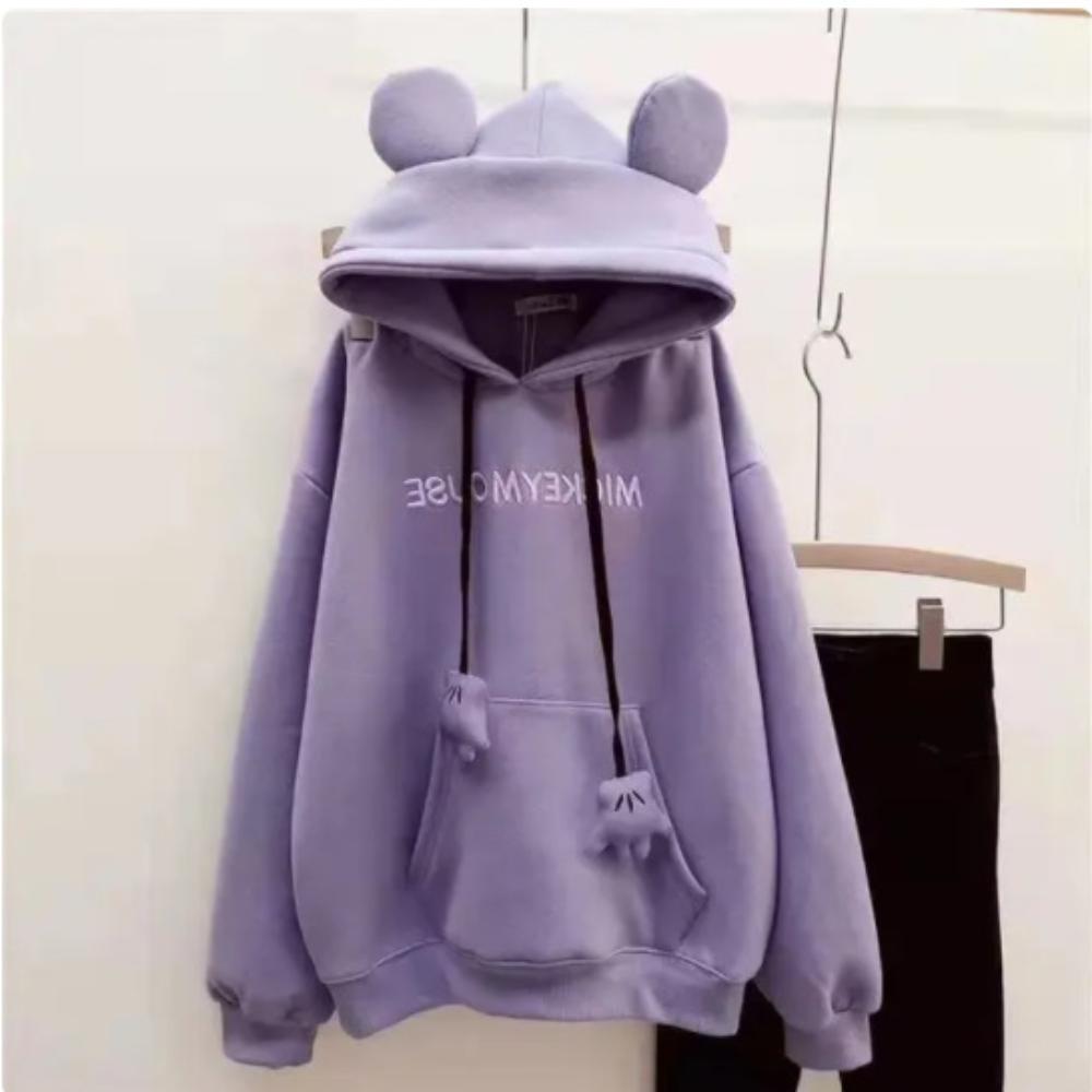 

Милая студенческая толстовка из бархата на осень-зиму, свободный пуловер с принтом букв, толстовка с капюшоном для женщин XXL фиолетовый