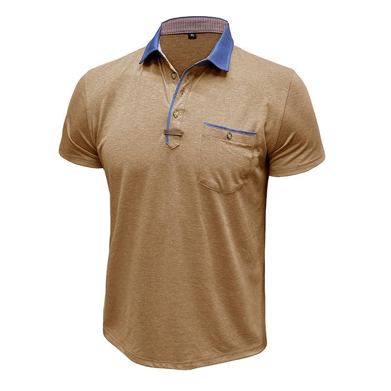 Mens Summer Short Sleeve Polo Shirt Casual Top