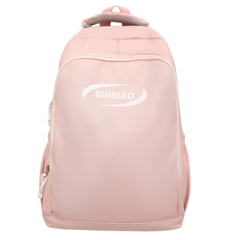 

Рюкзак школьный большой вместимости, студенческий рюкзак, женский рюкзак с принтом букв розовый