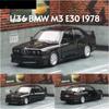 1/36 BMW M3 Toy Car Model RMZ CiTY Miniature Classical Free Wheels Pull Back Diecast Alloy Collection Gift for Children Boy Kid