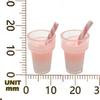 10-Color Resin Pearl Bubble Tea Charm for DIY Jewelry