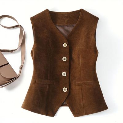 Herbst Winter Cordweste Damen Modisch Warm Einzigartig Stilvoll Wesentlich Schichtkleidung Oberbekleidung