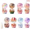 1Set Santa Claus Crystal Ball Series Handmade Wooden Hanging Ornaments - Perfect Holiday Gift Decoration For Home And Garden