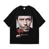Hugh Laurie House MD Unisex Cotton TShirt Graphic Casual Streetwear Black