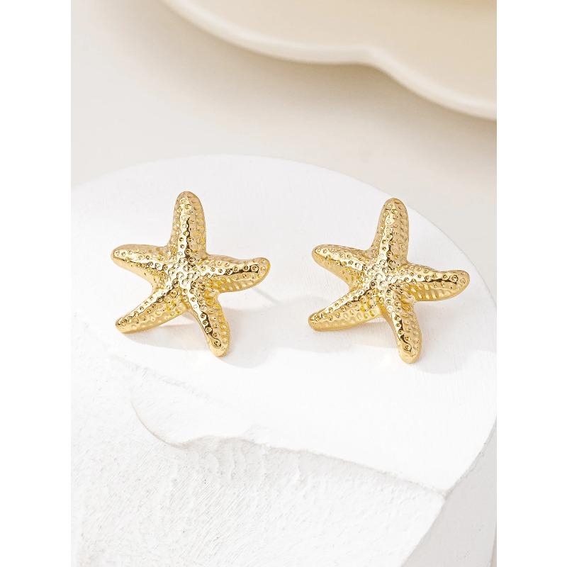 1 Pair Geometric fashion Temperament casual Starfish Stud Earrings