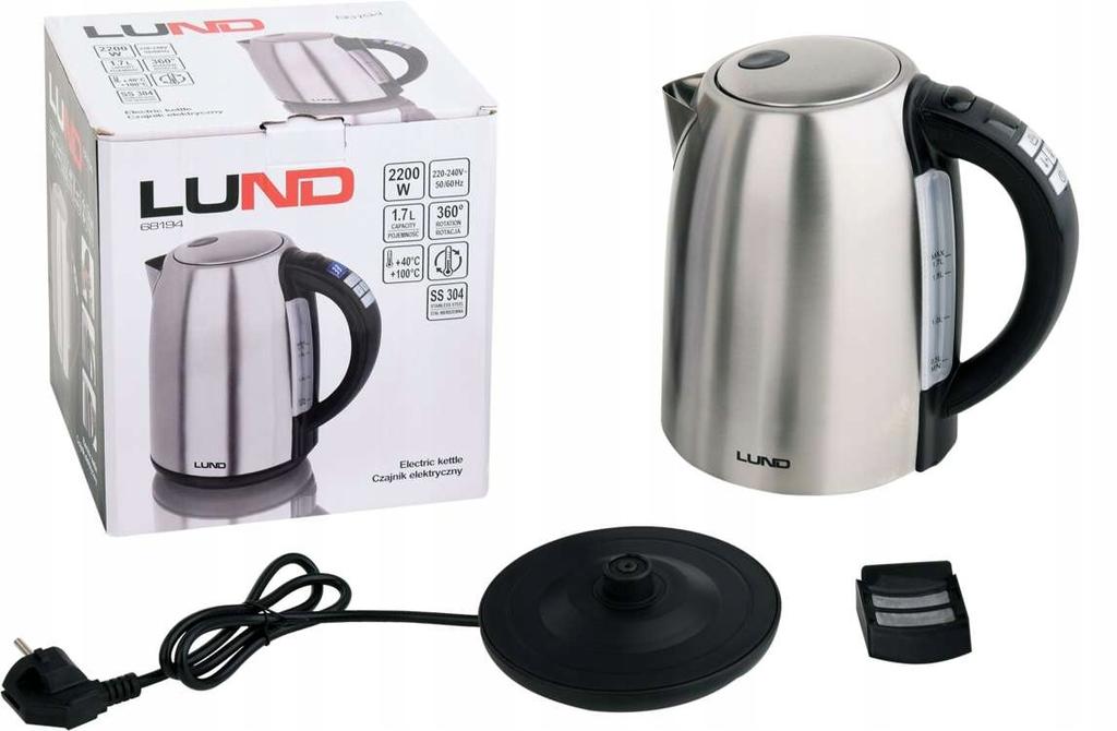 Electric Kettle 1.7L with Temperature Control in the Handle