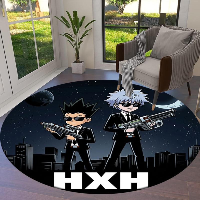 Hunter X Hunter Round Area Rug Carpet Rug For Living Room Bedroom Sofa Playroom Decor Nonslip Floor Mat