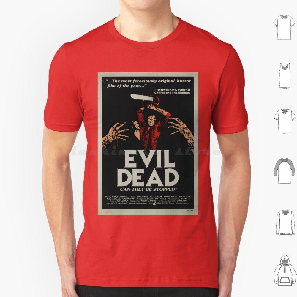 Evil Dead T Shirt Big Size 100 Cotton Horror Movie Dead Halloween Film Vintage Zombie Retro Funny Evil Dead Ash Bruce Campbell