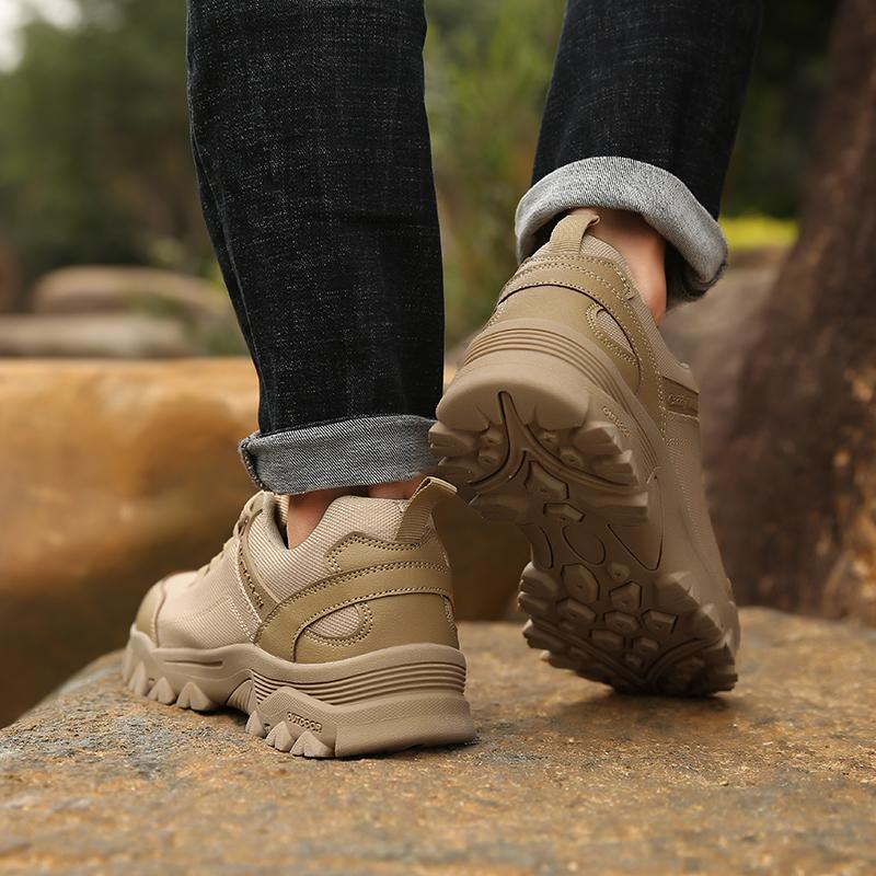 Men Sneakers lace up fashion Hiking Shoes For Men black Outdoor Mountain Boots Climbing Sneakers Autumn Shoes big size 48