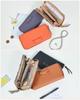 Modiko Women's Long Wallet, Large Capacity, Anti-Skimming, Coin Purse, Card Slots, Soft, Multi-functional, Cute (Green)