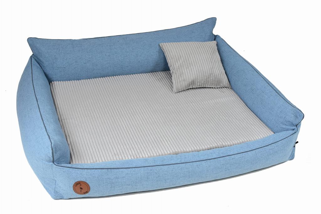 Rocky Orthopedic Blue Dog Bed - 97cm x 86cm