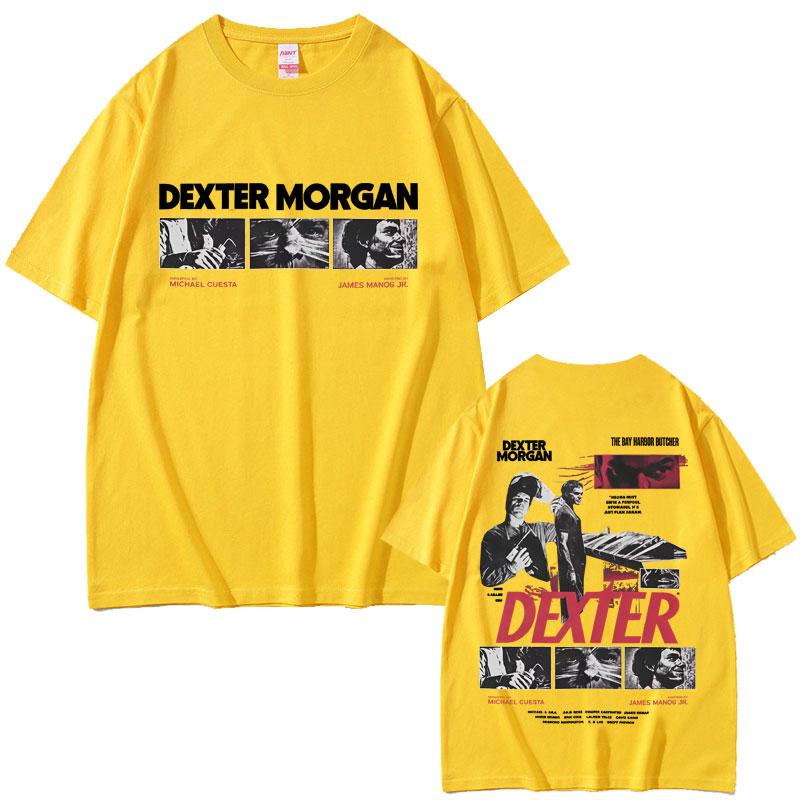 2025 Summer Bestselling Dexter Morgan Bay Harbor Butcher Tshirt Summer Unisexs Retro Oversized 100 Pure Cotton Printed Tshirt