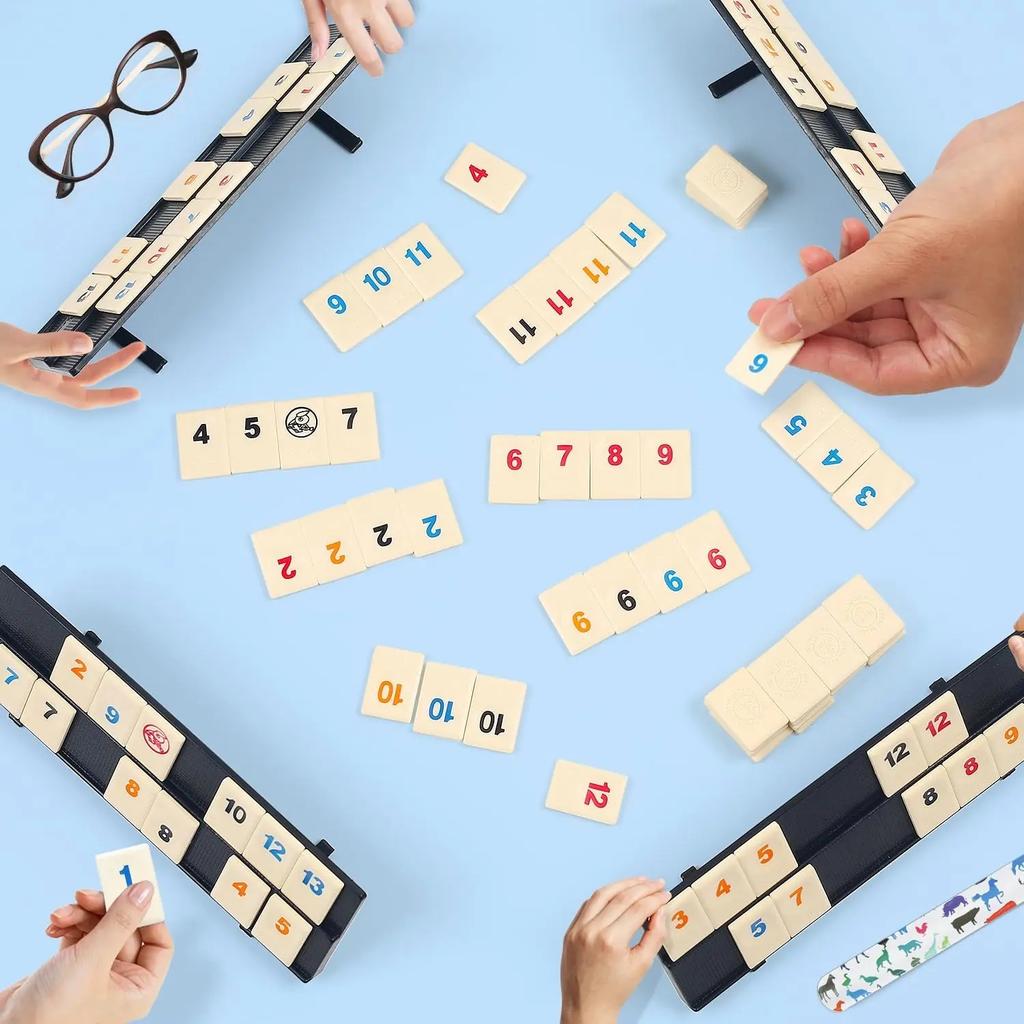 Rummy Tile Klasická desková hra 2-4 hráči Izraelský Mahjong Digitální hra Párty