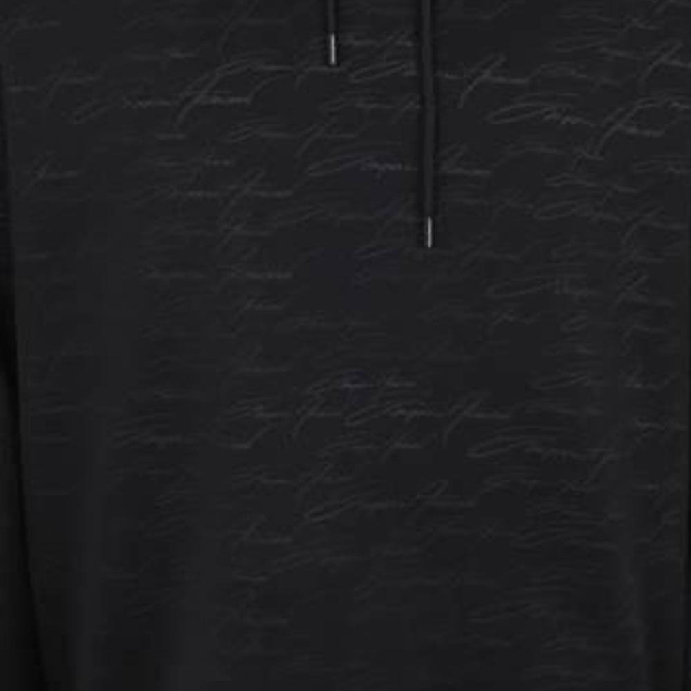 Emporio Armani Letter Print Pullover Hoodie Long Sleeve Men Hoodies Black 3R1MDI-1JHSZ-0085
