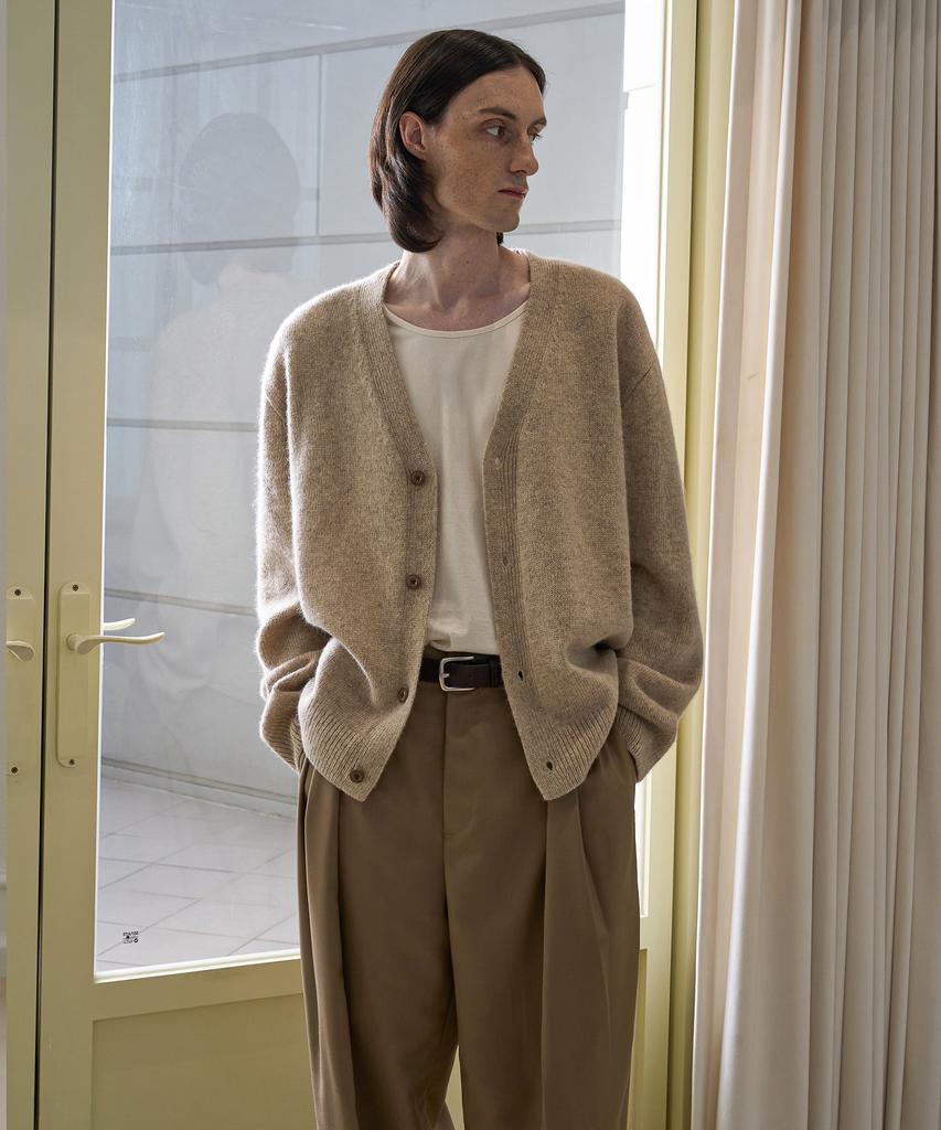 TRIP LE SENS Custom Pintuck Curved Wide Slacks_Beige (Type A)