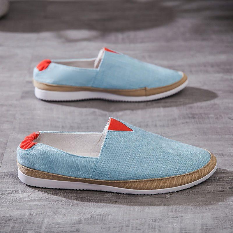 

Весенняя мужская обувь новые ленивые маленькие белые кеды на одной педали мужские парусиновые туфли трендовая обувь мужские универсальные повседневные кеды 39